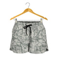 Tan Digital Camo Pattern Print Women's Shorts