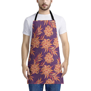 Tangerine Floral Bohemian Pattern Print Apron