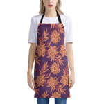 Tangerine Floral Bohemian Pattern Print Apron