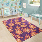 Tangerine Floral Bohemian Pattern Print Area Rug GearFrost