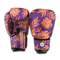 Tangerine Floral Bohemian Pattern Print Boxing Gloves