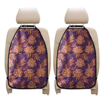 Tangerine Floral Bohemian Pattern Print Car Seat Organizers