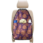 Tangerine Floral Bohemian Pattern Print Car Seat Organizers