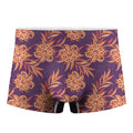 Tangerine Floral Bohemian Pattern Print Men's Boxer Briefs