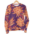 Tangerine Floral Bohemian Pattern Print Men's Crewneck Sweatshirt