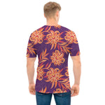Tangerine Floral Bohemian Pattern Print Men's T-Shirt