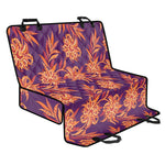 Tangerine Floral Bohemian Pattern Print Pet Car Back Seat Cover