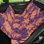 Tangerine Floral Bohemian Pattern Print Pet Car Back Seat Cover