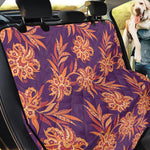 Tangerine Floral Bohemian Pattern Print Pet Car Back Seat Cover