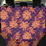 Tangerine Floral Bohemian Pattern Print Pet Car Back Seat Cover