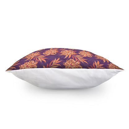 Tangerine Floral Bohemian Pattern Print Pillow Cover