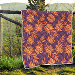 Tangerine Floral Bohemian Pattern Print Quilt