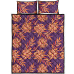 Tangerine Floral Bohemian Pattern Print Quilt Bed Set
