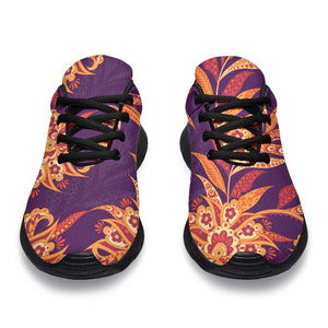 Tangerine Floral Bohemian Pattern Print Sport Shoes GearFrost