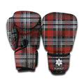 Tartan Knitted Pattern Print Boxing Gloves