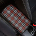 Tartan Knitted Pattern Print Car Center Console Cover
