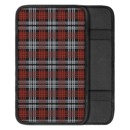 Tartan Knitted Pattern Print Car Center Console Cover