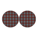 Tartan Knitted Pattern Print Car Coasters