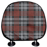 Tartan Knitted Pattern Print Car Headrest Covers