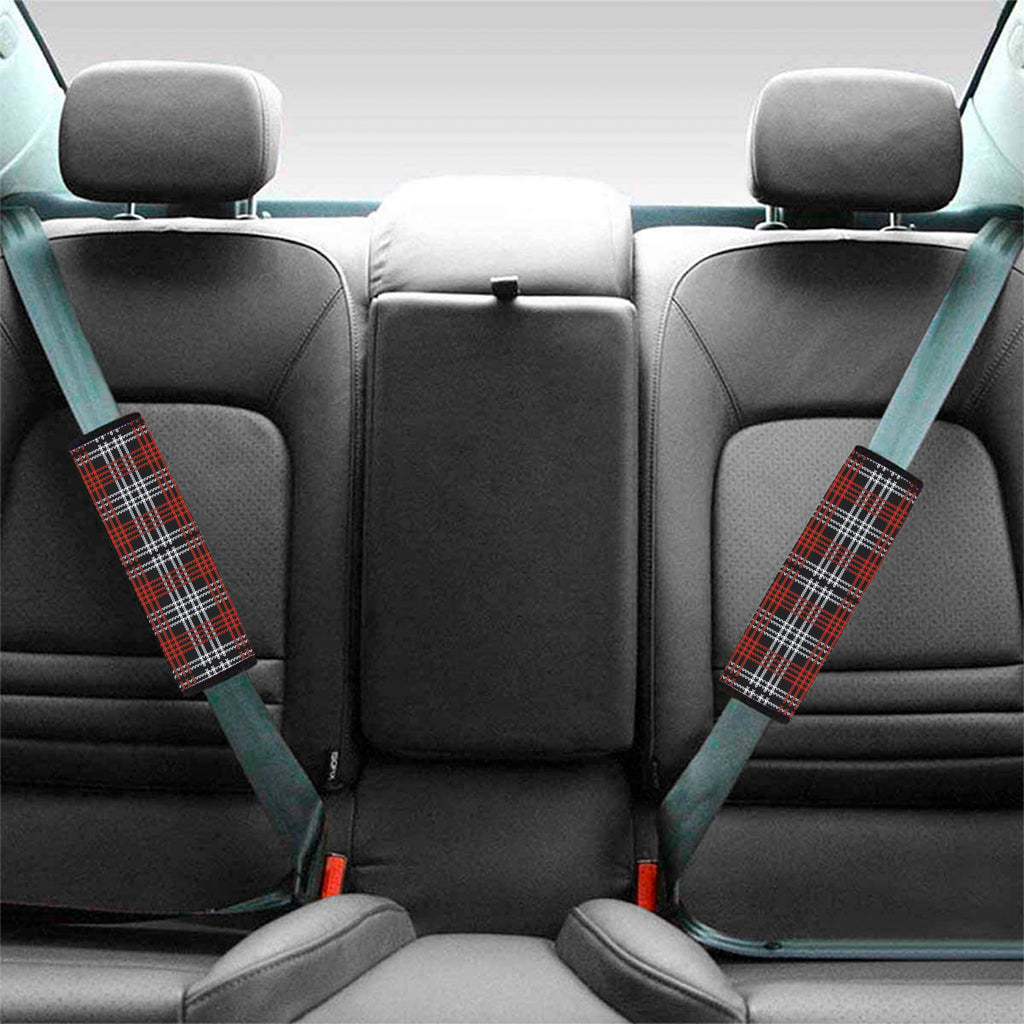 Tartan Knitted Pattern Print Car Seat Belt Covers