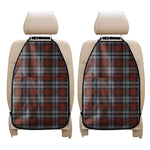 Tartan Knitted Pattern Print Car Seat Organizers