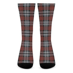 Tartan Knitted Pattern Print Crew Socks