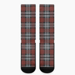 Tartan Knitted Pattern Print Crew Socks