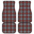 Tartan Knitted Pattern Print Front and Back Car Floor Mats