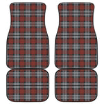Tartan Knitted Pattern Print Front and Back Car Floor Mats