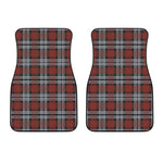 Tartan Knitted Pattern Print Front Car Floor Mats