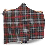 Tartan Knitted Pattern Print Hooded Blanket