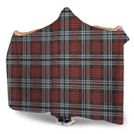 Tartan Knitted Pattern Print Hooded Blanket
