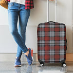 Tartan Knitted Pattern Print Luggage Cover