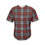 Tartan Knitted Pattern Print Men's Baseball Jersey