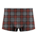 Tartan Knitted Pattern Print Men's Boxer Briefs