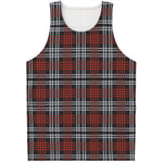 Tartan Knitted Pattern Print Men's Tank Top