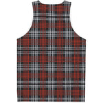 Tartan Knitted Pattern Print Men's Tank Top
