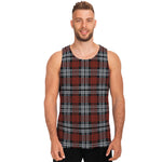 Tartan Knitted Pattern Print Men's Tank Top