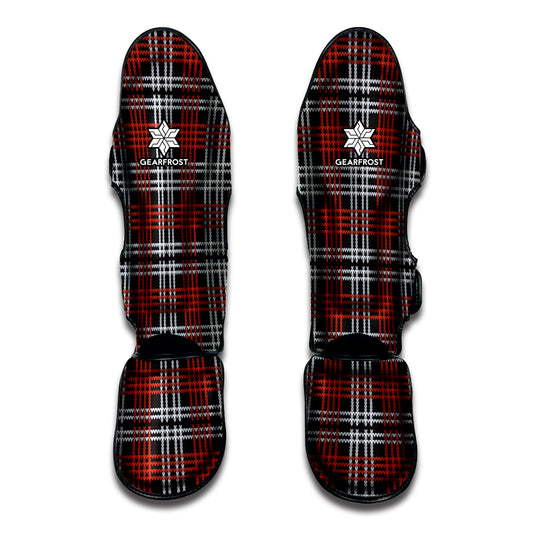 Tartan Knitted Pattern Print Muay Thai Shin Guard