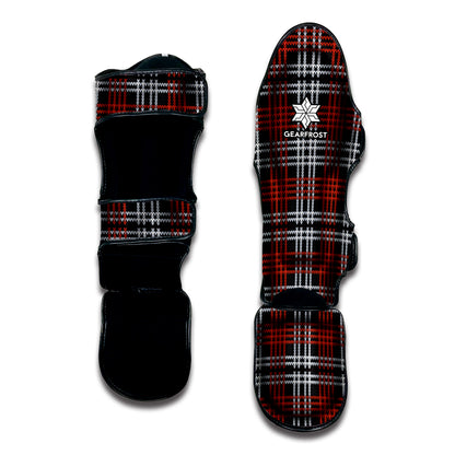 Tartan Knitted Pattern Print Muay Thai Shin Guard