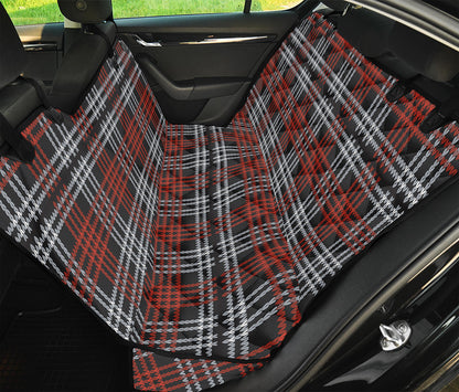 Tartan Knitted Pattern Print Pet Car Back Seat Cover