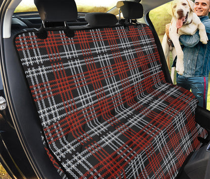 Tartan Knitted Pattern Print Pet Car Back Seat Cover