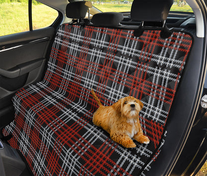 Tartan Knitted Pattern Print Pet Car Back Seat Cover