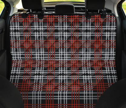 Tartan Knitted Pattern Print Pet Car Back Seat Cover