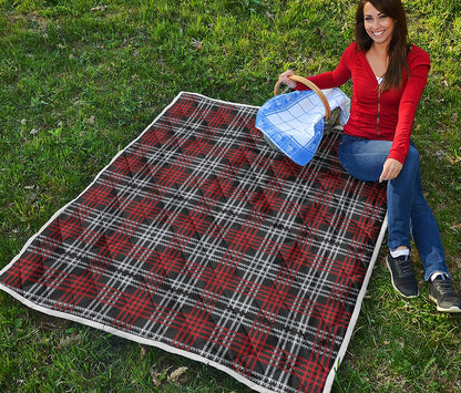 Tartan Knitted Pattern Print Quilt