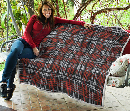 Tartan Knitted Pattern Print Quilt