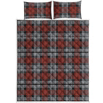 Tartan Knitted Pattern Print Quilt Bed Set