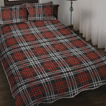Tartan Knitted Pattern Print Quilt Bed Set