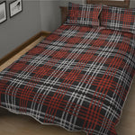 Tartan Knitted Pattern Print Quilt Bed Set