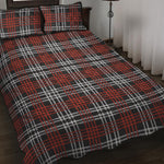 Tartan Knitted Pattern Print Quilt Bed Set